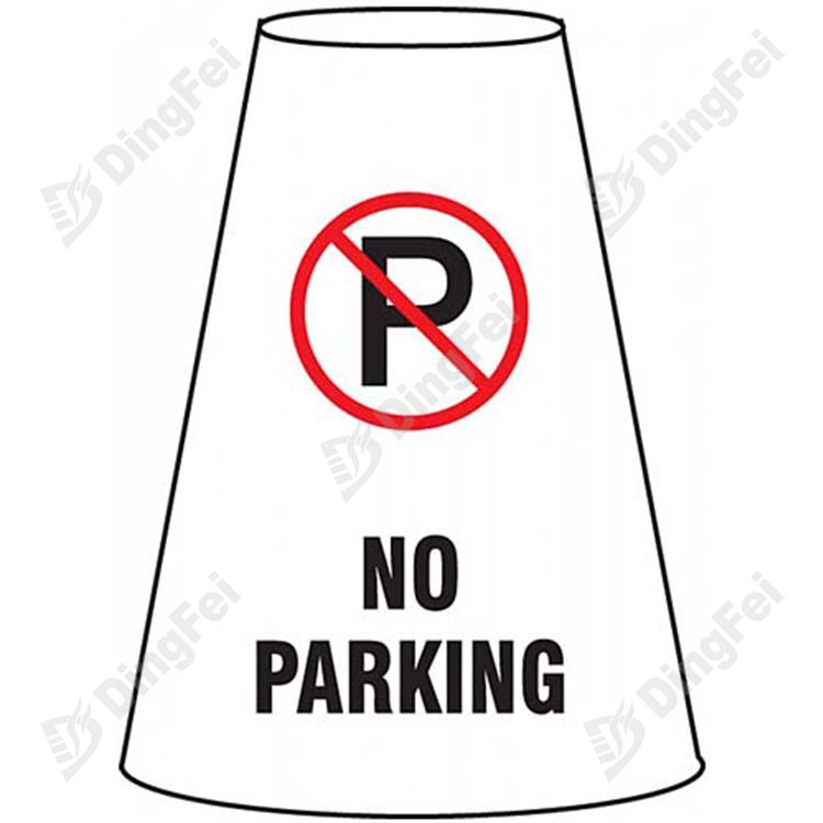 No Parking Reflective Traffic Cone Sleeve - 